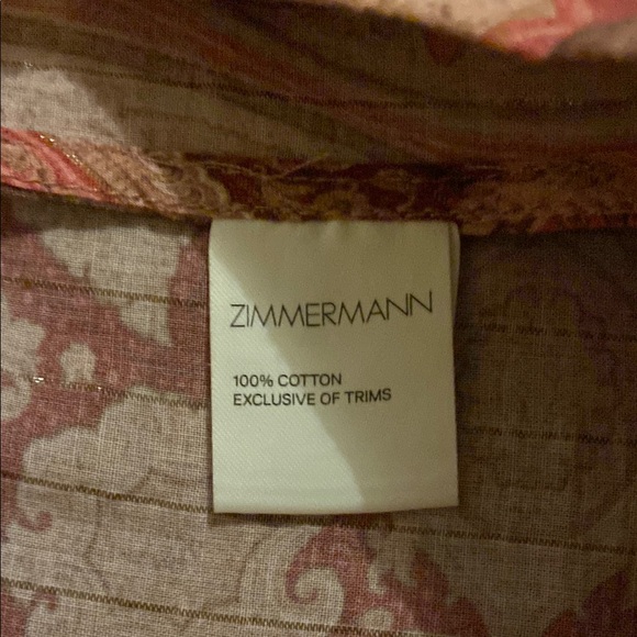 Zimmermann Pink Tie Front Split Leg Pants - Picture 6 of 7
